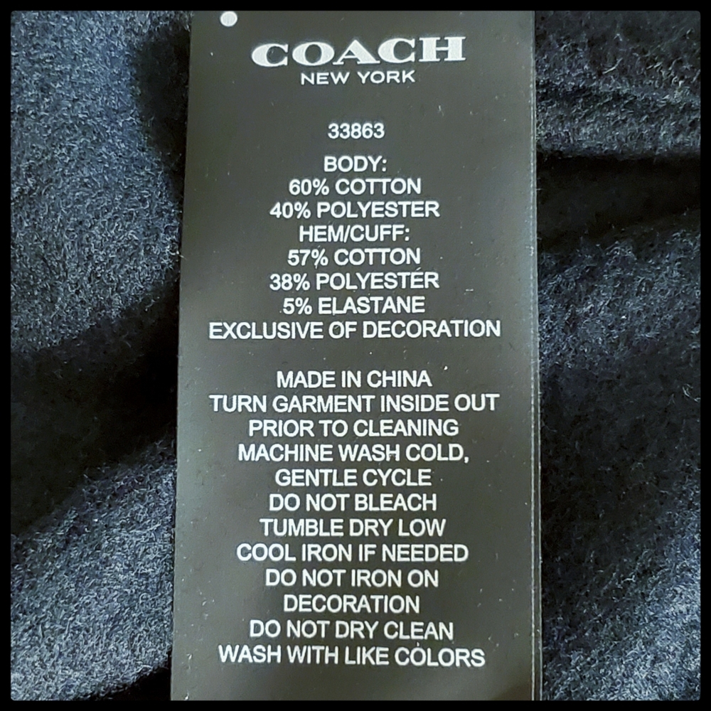 🚫SOLD🚫Coach Women's Logo Sweatshirt XL Black NWT - Picture 7 of 8